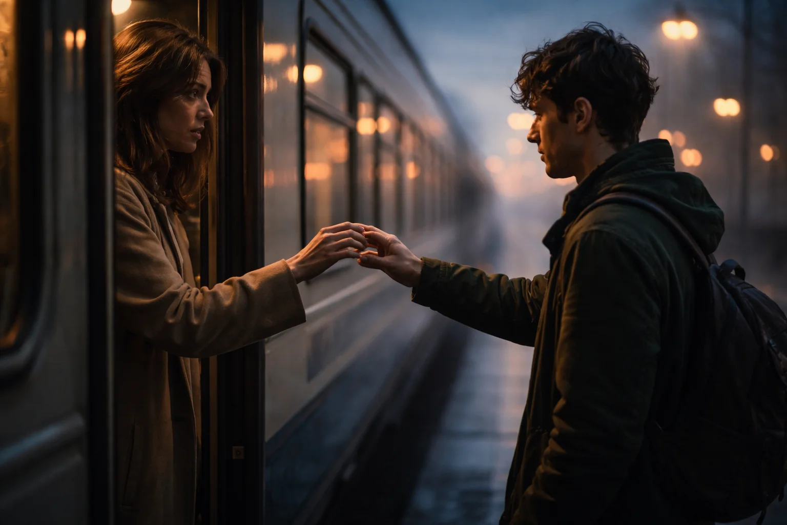 The Last Goodbye at the Train Platform sample image 3