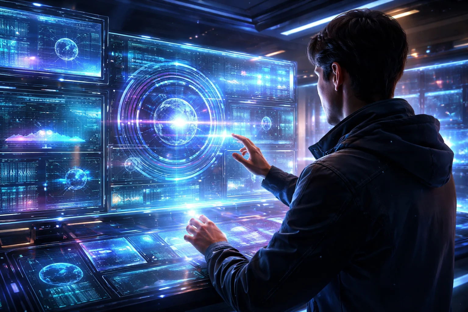 Advanced Holographic Control Interface in a Sci-Fi Environment sample image 4