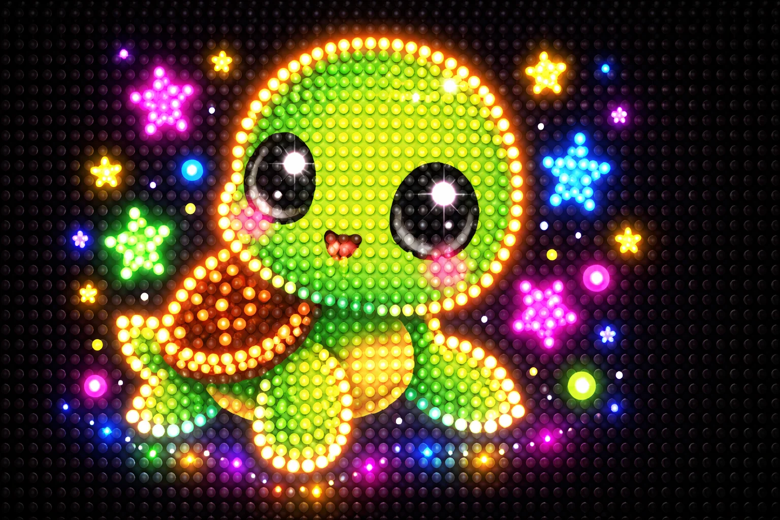 Lite-Brite Peg Grid Subject Generator Template